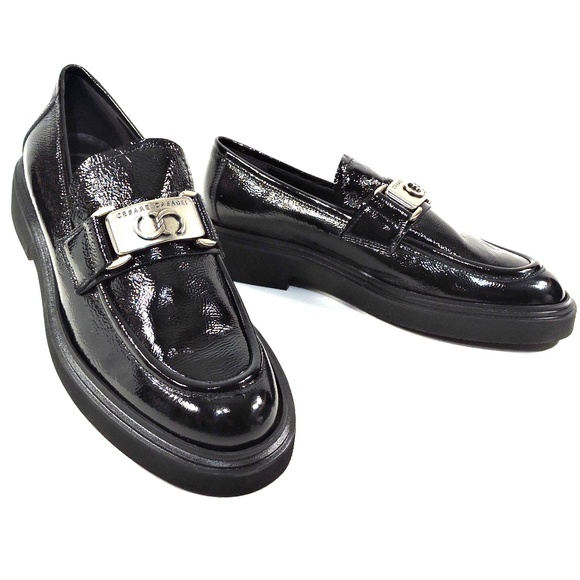 CASADEI 🇮🇹 WOMEN'S BLACK SOFT PATENT LEATHERCOMFORT LOAFERS